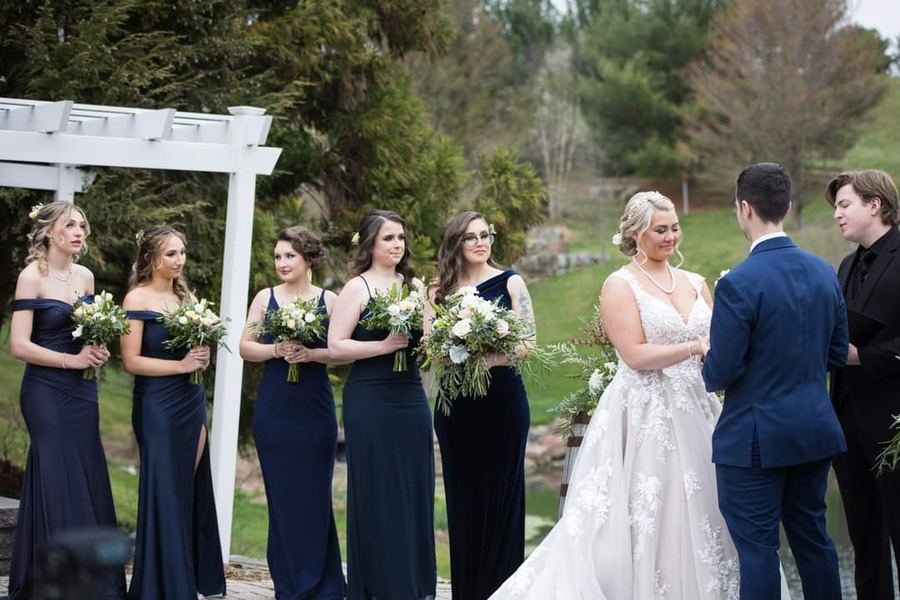 Reed officiating a wedding ceremony